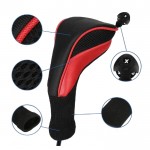 Golf Headcover Kit black & red (3)