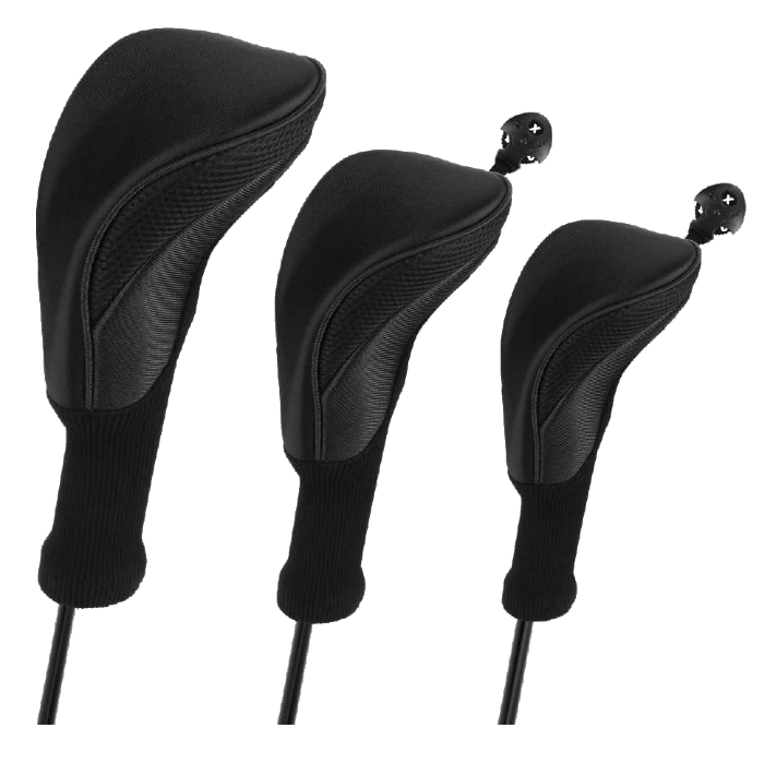 Golf Headcover Kit black (3)