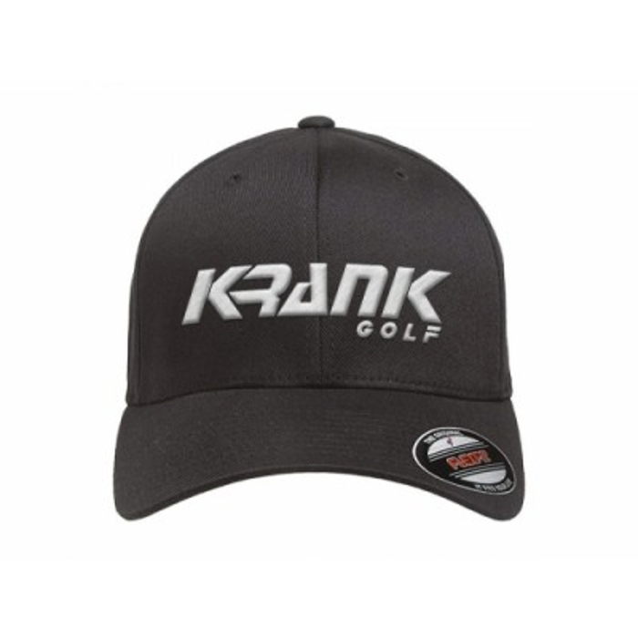 Krank Flexfit™ fitted black golf cap