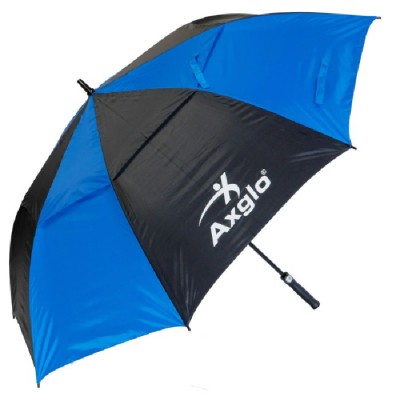 Parapluie 68" noir/bleu de golf auto. à double toit AXGLO avec protection UV