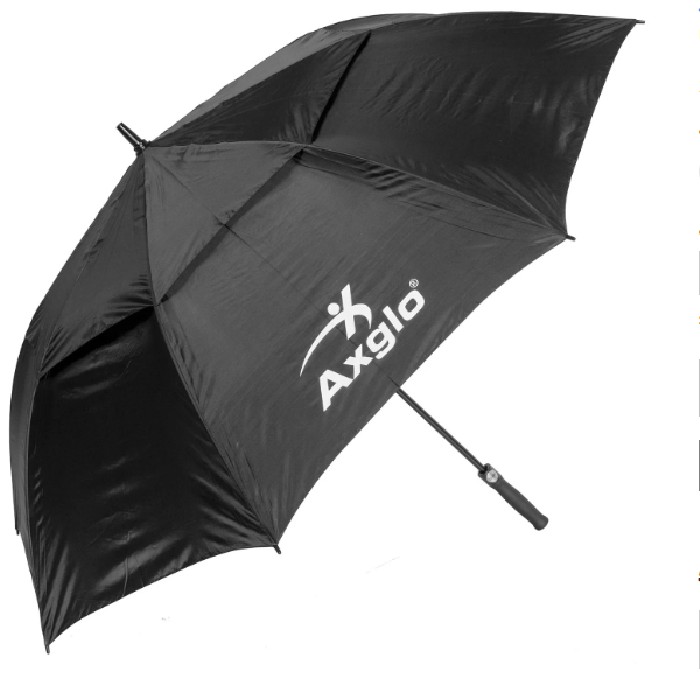 Parapluie 68" noir de golf auto. à double toit AXGLO avec protection UV